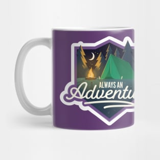 Always an Adventure camp badge Mug